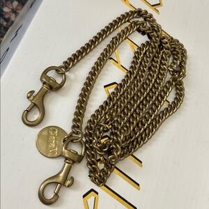 Clare V Chain Crossbody Strap Thin Brass